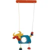 Suspension pour enfants 'Kuh Emma' en bois coloré, E14, 37 cm de long