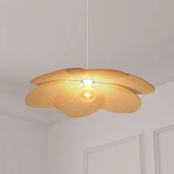 Suspension pétales Rym beige D62cm - Atmosphera