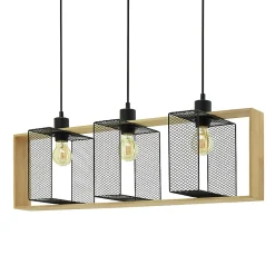 Suspension Rafaela métal noir E27 40W IP20 l.80 x H.133cm Seynave