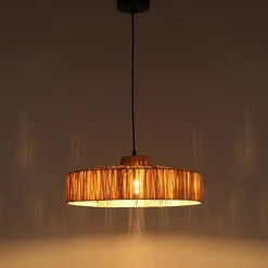 Suspension Rafia IP20 Ø40 x H.17 cm Lussiol raphia naturel