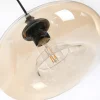 Suspension ronde Bronks en verre ambré E27 IP20 ⌀.28 x H.98 cm Lussiol
