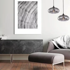 Suspension ronde Bronks en verre gris E27 ⌀.28 x H.98 cm Lussiol