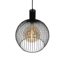 Suspension ronde design noire 40 cm - Dos