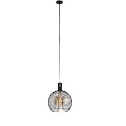 Suspension ronde design noire 40 cm - Dos