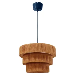 Suspension ronde en raphia Bellflower H.146cm E27 42W GoodHome