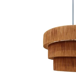 Suspension ronde en raphia Bellflower H.146cm E27 42W GoodHome