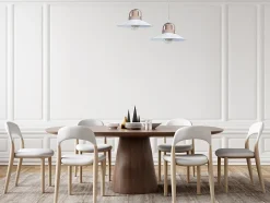 Suspension ronde Mirano métal blanc Ø30 x H.116 cm E27 IP20 40W Seynave