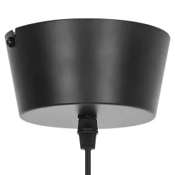 Suspension ronde noire en céramique E27 15W, H.110 x Ø30 cm, GoodHome Osage