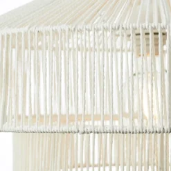 Suspension ronde Pipa métal et papier blanc ⌀50 x H.150cm IP20 E27 20W Brilliant