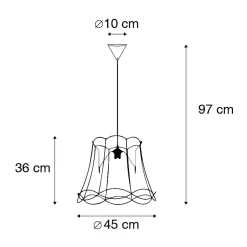 Suspension rétro noire 45 cm - Granny Frame