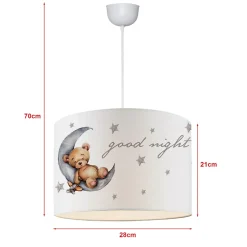 Suspension Rugby pour enfant E27 70 cm motif de nounours lux.pro