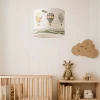 Suspension Rugby pour enfant E27 70 cm motif de montgolfière blanc lux.pro