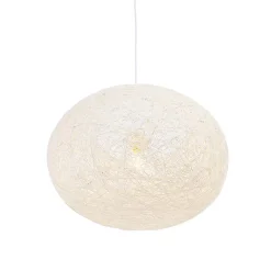 Suspension rustique blanche 50 cm - Corda Flat