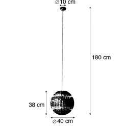 Suspension rustique en rotin - Rattan