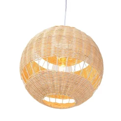 Suspension rustique en rotin - Rattan