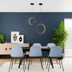 Suspension Samana LED intégrée 800lm 13W ⌀29xL.14xH.110cm noir Goodhome