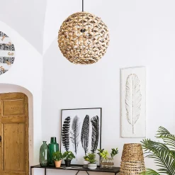 Suspension Sand - fibre naturelle D38 cm - Atmosphera