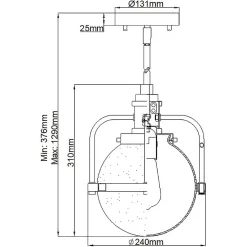 Suspension/ semi-plafonnier Triocent 1 lumière