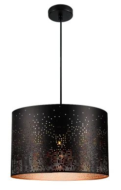 Suspension Senecaz GoodHome E27 noir mat