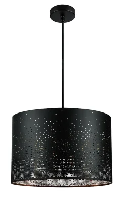 Suspension Senecaz GoodHome E27 noir mat