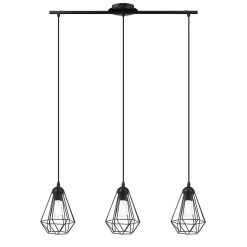Suspension Smertrio 3 lampes E27 IP20 noir