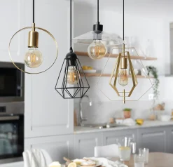 Suspension Smertrio GoodHome E27 noir mat 60W