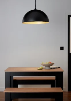 Suspension Songor E27 IP20 noir 50cm