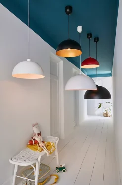 Suspension Songor GoodHome blanc 38cm IP20 E27