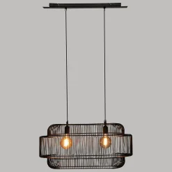 Suspension Stora - métal filaire - noir - L72 -5 cm - Atmosphera