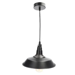 Suspension TENE E27 noire mate lampe à suspendre vintage, industrielle, rétro en acier EDO777175