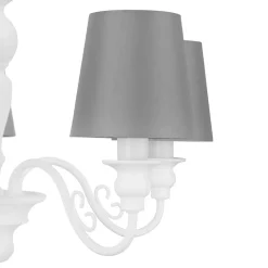 Suspension Tulou 5 ampoules E14 IP20 blanc