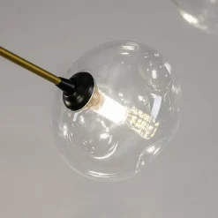 Suspension ultra design dorée à 7 sphères en verre - Erell