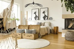 Suspension Vagala métal noir E27 40W IP20 Ø100cm x L.100cm Seynave