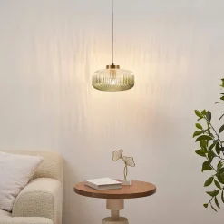 Suspension verre cannelé coloré - Joina