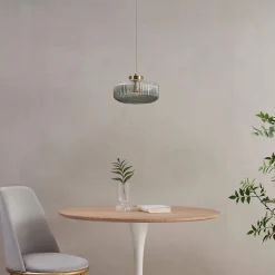 Suspension verre cannelé coloré - Joina