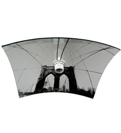 Suspension verre transparent bombé New York City Luminaire Lustre plafond