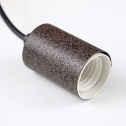 Suspension Vintage industrielle réglable bois rétro 80CM, 4 x E27 max. 25 watts, Classe énergétique E