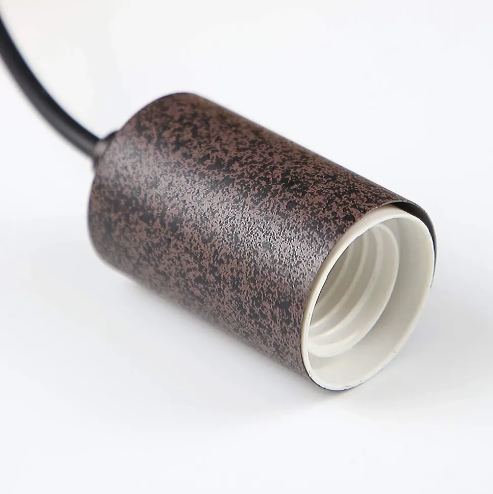 Suspension Vintage industrielle réglable bois rétro 80CM, 4 x E27 max. 25 watts, Classe énergétique E