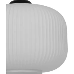 Suspension Walgis E27 IP20 noir et blanc ⌀30cm