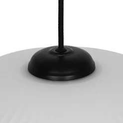 Suspension Walgis E27 IP20 noir et blanc ⌀30cm