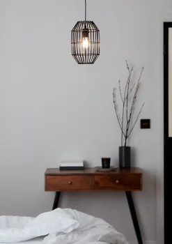 Suspension Wutai GoodHome noir ⌀18cm IP20 E27