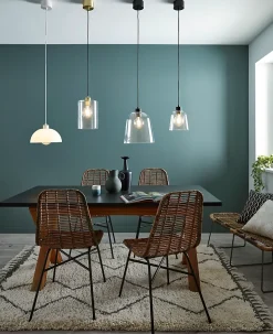 Suspension Wutai GoodHome en laiton et transparent IP20 E27