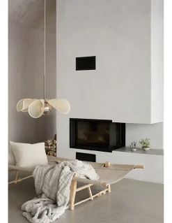 Suspension 1xE27, max. 40W, diam 63 cm, beige et verre ambré - Markslöjd - Styrka