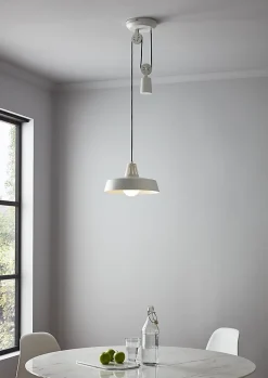 Suspension Yarra GoodHome E27 blanc mat