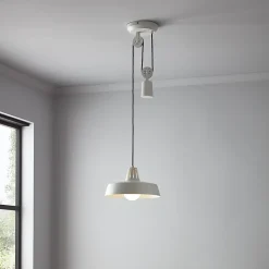 Suspension Yarra GoodHome E27 blanc mat