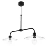 Suspension Zanbar 2 ampoules E27 IP20 noir