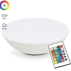 Table basse lumineuse ronde LED Oviala
