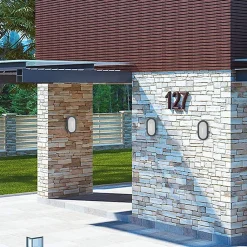 TARTARUGA : appliques LED intégrées 5,5W. Usage extérieur. RAL7016