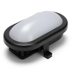 TARTARUGA: Hublot ovale à LED intégrés 6W noir. IP44