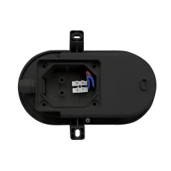 TARTARUGA: Hublot ovale à LED intégrés 6W noir. IP44